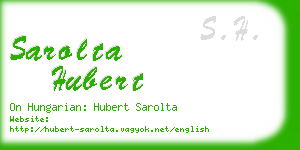 sarolta hubert business card